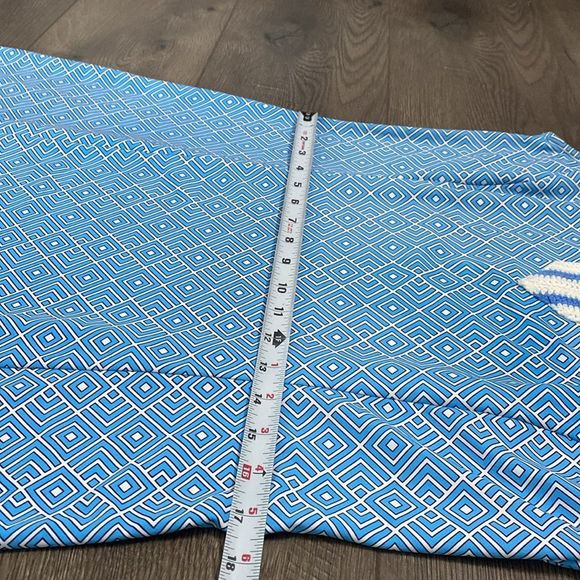 J. McLaughlin Ginny Dress Neo Diamond Quilt Crochet Sleeveless Blue Size Large - Picture 10 of 12